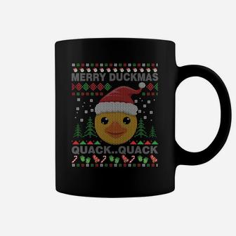 Santa Claus & Rubber Duck Ugly Christmas | Quack Gifts Sweatshirt Coffee Mug | Crazezy