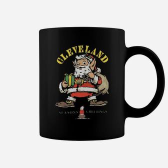 Santa Claus Cleveland Seasons Greetings Coffee Mug - Monsterry UK