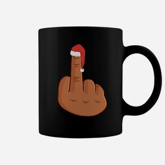 Santa Claus Hat Sitting On The Tip Of A Bird Finger Coffee Mug - Monsterry CA