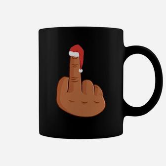 Santa Claus Hat Sitting On The Tip Of A Bird Finger Coffee Mug - Monsterry DE