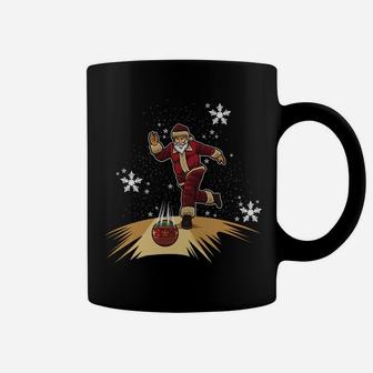 Santa Claus Plays Bowling - Xmas Gift For Your Bowling Team Coffee Mug | Crazezy CA