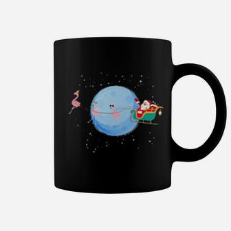 Santa Claus Riding Flamingo Coffee Mug - Monsterry