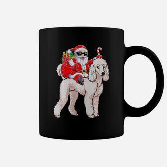 Santa Claus Riding Poodle Xmas Gifts Dog Coffee Mug - Monsterry UK