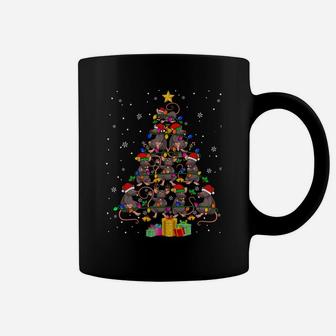 Santa Elf Reindeer Rat Christmas Tree Xmas Lights Rat Animal Coffee Mug | Crazezy AU