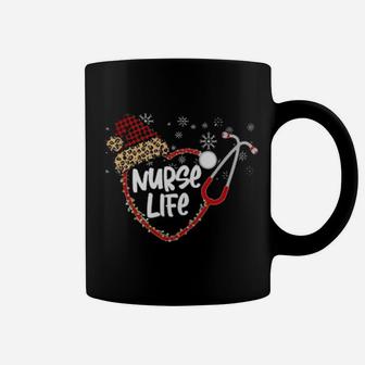 Santa Hat Plaid Nurse Life Coffee Mug - Monsterry CA