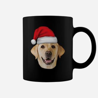 Santa Hat Yellow Lab Portrait Labrador Xmas Coffee Mug | Crazezy UK