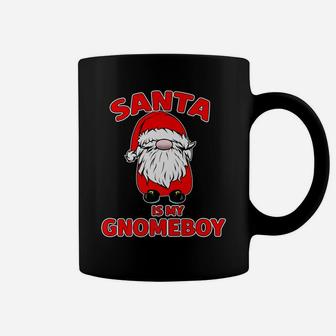 Santa Is My Homeboy Gnomeboy Funny Christmas Gnome Pun Coffee Mug | Crazezy