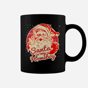 Santa Is My Homeboy Retro Vintage Santa Claus Coffee Mug | Crazezy CA