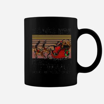 Santa Makes Me Happy Humans Make My Head Hurt Vintage Coffee Mug - Monsterry