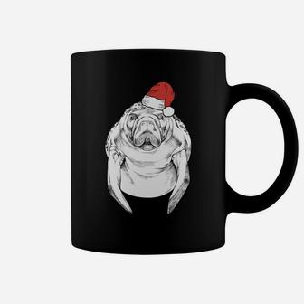 Santa Manatee Sea Cow Animal Ugly Christmas Coffee Mug | Crazezy UK