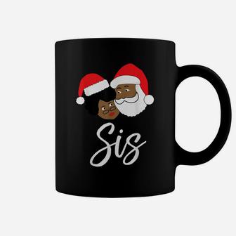 Santa Mrs Claus Black African American Matching Sister Coffee Mug | Crazezy
