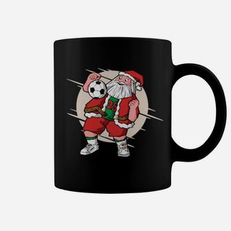 Santa Playing Football Coffee Mug - Monsterry CA