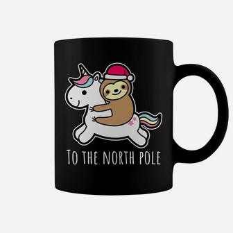 Santa Sloth Riding Unicorn Funny Girl Christmas Shirt Gift Coffee Mug | Crazezy CA