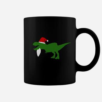 Santa T-Rex Funny Xmas Ho Ho Ho Merry Christmas Pun Gift Coffee Mug | Crazezy DE