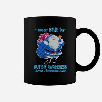 Santa Wear Bive For Autism Awareness Accept Understand Love Coffee Mug - Monsterry AU