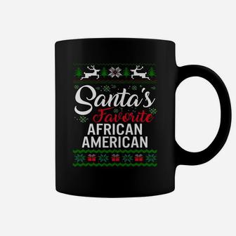 Santas Favorite African American Christmas Ugly Family Sweatshirt Coffee Mug | Crazezy