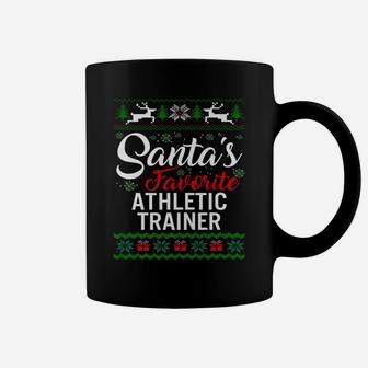 Santas Favorite Athletic Trainer Christmas Ugly Family Coffee Mug | Crazezy DE