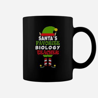 Santa's Favorite Biology Teacher Coffee Mug - Monsterry CA