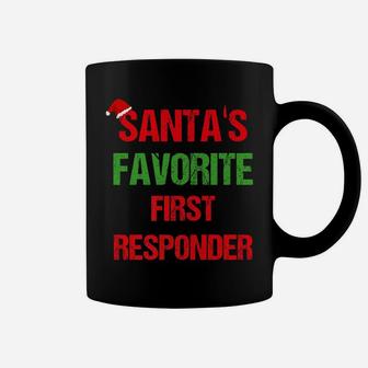 Santas Favorite First Responder Funny Christmas Shirt Coffee Mug | Crazezy