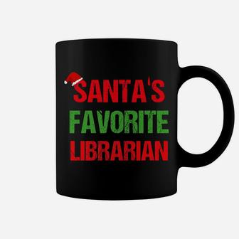 Santas Favorite Librarian Funny Ugly Christmas Shirt Coffee Mug | Crazezy DE