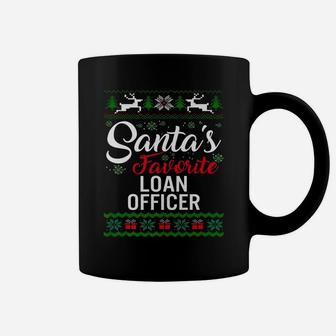 Santas Favorite Loan Officer Christmas Ugly Family Coffee Mug | Crazezy