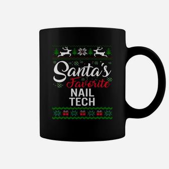 Santas Favorite Nail Tech Christmas Ugly Family Sweatshirt Coffee Mug | Crazezy CA