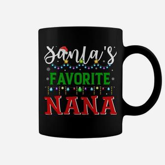 Santa's Favorite Nana Matching Family Christmas Pajamas Sweatshirt Coffee Mug | Crazezy