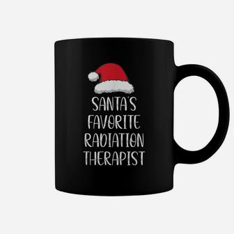 Santa's Favorite Radiation Therapist Pajama Funny Christmas Coffee Mug | Crazezy