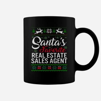 Santas Favorite Real Estate Sales Agent Christmas Ugly Famil Sweatshirt Coffee Mug | Crazezy AU