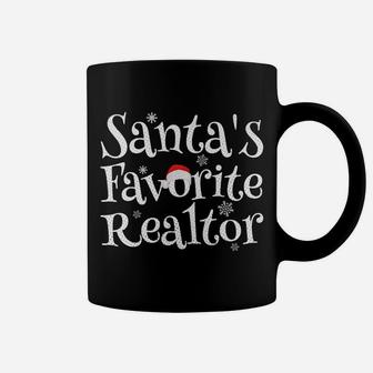 Santa's Favorite Realtor Christmas Mens Womens Funny Gift Coffee Mug | Crazezy CA