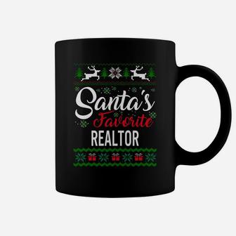 Santas Favorite Realtor Christmas Ugly Family Sweatshirt Coffee Mug | Crazezy