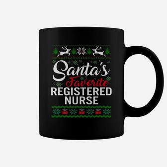 Santas Favorite Registered Nurse Christmas Ugly Family Coffee Mug | Crazezy