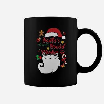 Santa's Favorite Social Worker Coffee Mug - Monsterry