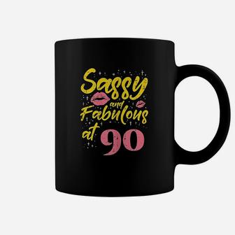 Sassy Fabulous 90 Year Old Happy 90Th Birthday Gift Coffee Mug | Crazezy UK