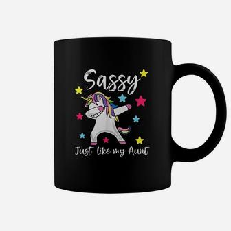 Sassy Like My Aunt Unicorn Cute Matching Niece And Auntie Coffee Mug | Crazezy CA