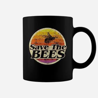 Save Bees Women Men Vintage Retro Distressed Gift Coffee Mug | Crazezy CA
