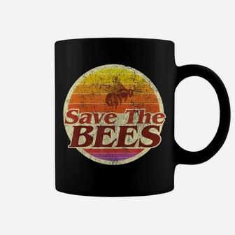 Save The Bees Tshirt Women Men Vintage Retro Distressed Gift Coffee Mug | Crazezy AU