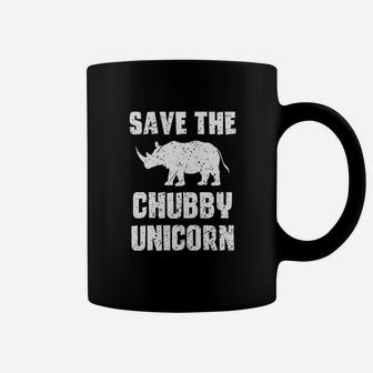 Save The Chubby Unicorn Funny Rhino Lover Coffee Mug | Crazezy CA