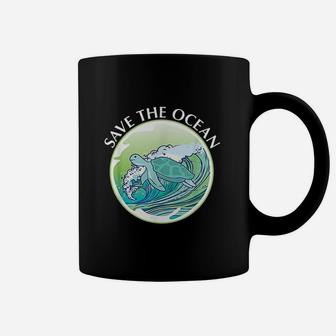 Save The Ocean Marine Biology Biologist Sea Turtle Lover Coffee Mug | Crazezy DE
