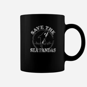 Save The Sea Pandas Funny Whale Orca Dolphin Ocean Life Coffee Mug - Thegiftio
