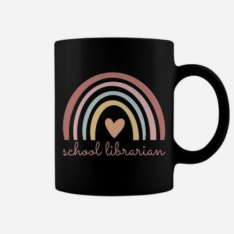 School Librarian Boho Rainbow Library Funny Back To School Sweatshirt Coffee Mug | Crazezy