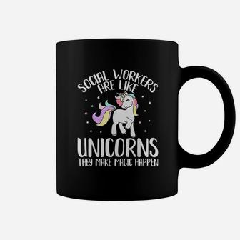 School Social Worker Fantasy Unicorns Coffee Mug | Crazezy AU