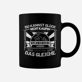 Schwarzes Herren-Tassen, Lustiger Spruch für Erzieher, Witziges Design - Seseable