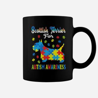 Scottish Terrier For Autism Awareness Parents Dog Mom Coffee Mug - Monsterry