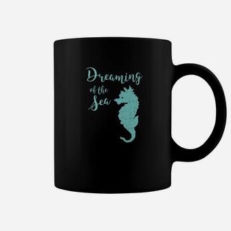 Sea Horse Teal Dreaming Of The Sea Beach Gear Coffee Mug - Thegiftio UK