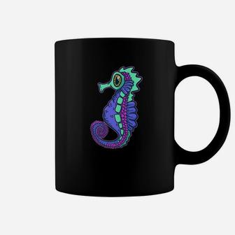 Seahorse Colorful Vacation Ocean Tee Coffee Mug - Thegiftio UK