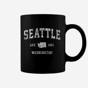 Seattle Washington Wa Vintage Athletic Sports Design Coffee Mug | Crazezy CA