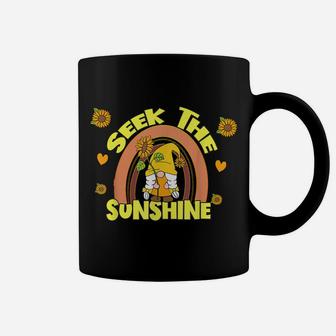 Seek The Sunshine Gnome Sunflower Summer Lovers Coffee Mug | Crazezy