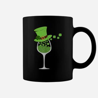 Shamrock Wine Glass St Patrick Day Irish Gift For Men-Women Coffee Mug | Crazezy AU