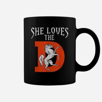 She Loves The Denver D City Funny Football Coffee Mug | Crazezy